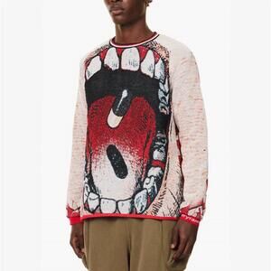 NEW VERY RARE take your pills crewneck pullover sweatshirt in white/red